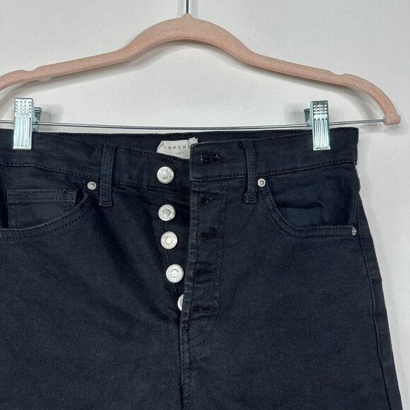 2/$30 Topshop Jamie Jeans High Rise Button-Fly Skinny Black 28 #9374 - Picture 8 of 13